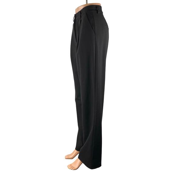Rebelflow Women's Black High Rise Pleated Wide Leg Baggy Trousers Pants Size S - Picture 2 of 6